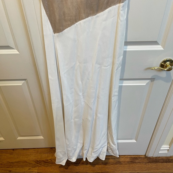 3.1 Phillip Lim Velvet Panels Maxi Dress In White - Picture 5 of 13